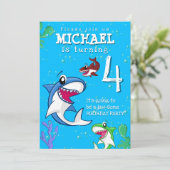 Kinder haaienblauwoceaan elke dag van de ouderdom kaart (Staand voorkant)