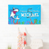 Kinder haaienblauwoceaan elke dag van de ouderdom spandoek (Insitu)