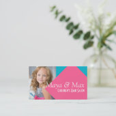 Kinder Hair Salon Stylist Shop Beauty Visitekaartje (Staand voorkant)