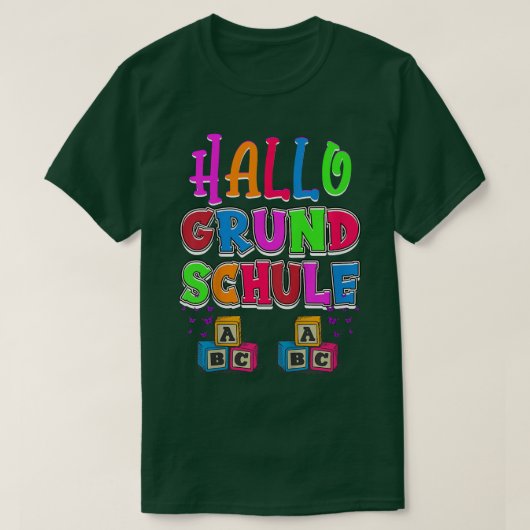 Kinder Hallo beginnende basisschool, kleuterschool T-shirt (Design voorkant)