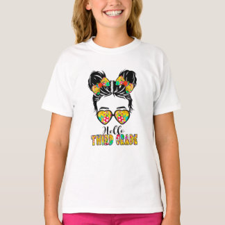 Kinder Hallo Derde graad Boodbord Meisjes 3e graad T-shirt