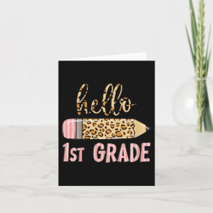 Kinder Hallo eerste schooldag meisjes naar school Kaart