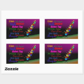 Kinder Hallo en Rechthoekige Sticker (Vel)