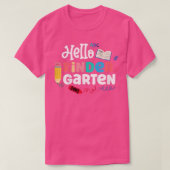 Kinder Hallo Kindergarten Eerste Dag Kindertuin T-shirt (Design voorkant)