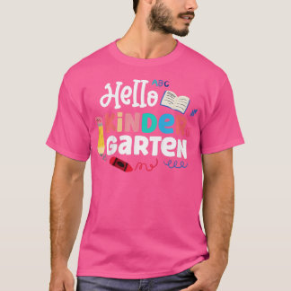 Kinder Hallo Kindergarten Eerste Dag Kindertuin T-shirt