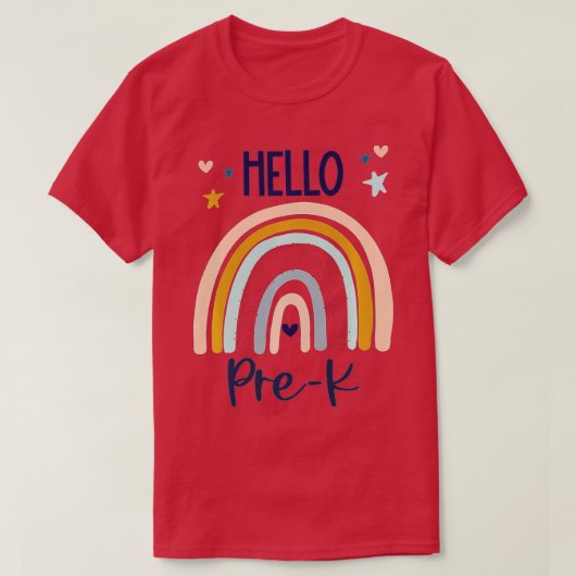 Kinder Hallo Prek Retro Rainbow Toddle T-shirt (Design voorkant)