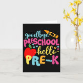 Kinder Hallo Vaarwel Preschool Kaart (Gele Bloem)