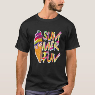 Kinder Hallo zomervakantie Ice Cream Corn Fun Happ T-shirt