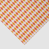 Kinder Halloween Argyle Sinaasappel Wit Zwart Tissuepapier (Detail)