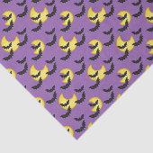 Kinder Halloween Bats Flying Crescent Moon Paars Tissuepapier (Detail)
