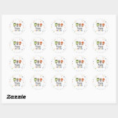 Kinder Halloween Birthday Party Colorful Ronde Sticker