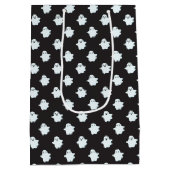 Kinder Halloween Black w / Schattigee Witte Geeste Medium Cadeauzakje (Achterkant)