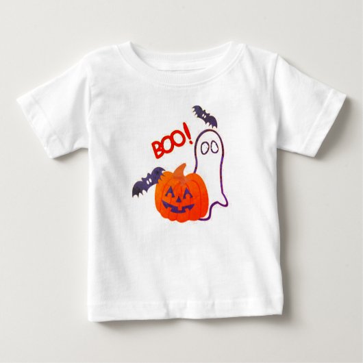 Kinder Halloween Boo Baby Shirt - Kostuum T-shirt! (Voorkant)