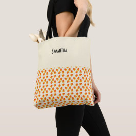 Kinder Halloween Candy Corn White Tote Bag