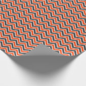 Kinder Halloween Chevron Bold Oranje Black White Cadeaupapier (Hoek)