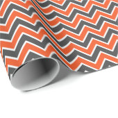 Kinder Halloween Chevron Bold Oranje Black White Cadeaupapier (Rol Hoek)