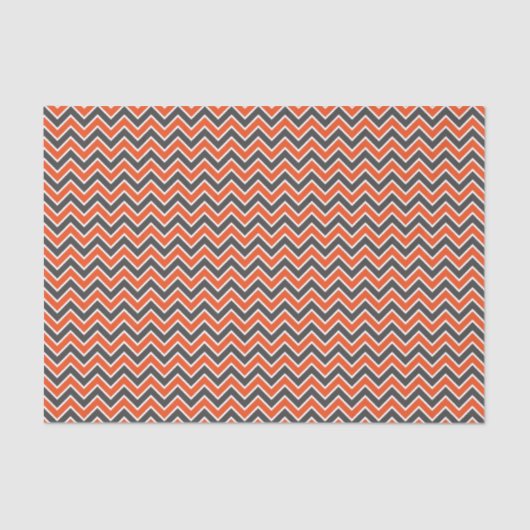 Kinder Halloween Chevron Bold Oranje Black White Tissuepapier (Voorkant)