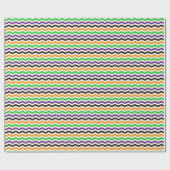 Kinder Halloween Chevron Green Paars Black Sinaasa Cadeaupapier (Vlak)