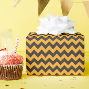 Kinder Halloween Chevron Oranje Black Cadeaupapier