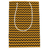 Kinder Halloween Chevron Oranje Black Medium Cadeauzakje (Voorkant)