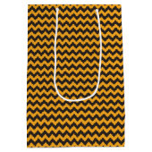 Kinder Halloween Chevron Oranje Black Medium Cadeauzakje (Achterkant)