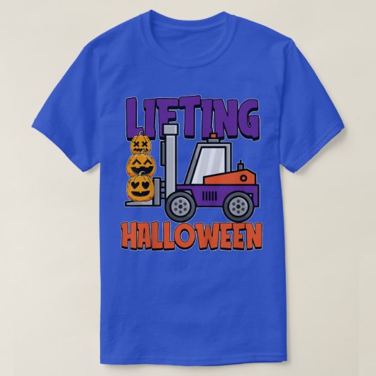 Kinder Halloween Costume Cool Forklift Pumpk T-shirt (Design voorkant)