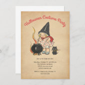 Kinder halloween Costume Party Cute Witchs Brew Ca Kaart (Voorkant / Achterkant)