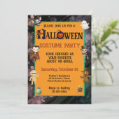 Kinder Halloween Costume Party Kaart (Staand voorkant)