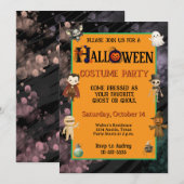 Kinder Halloween Costume Party Kaart (Voorkant / Achterkant)