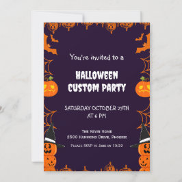 Kinder Halloween Custom Party Kaart