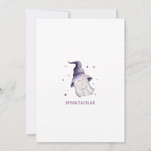 Kinder Halloween Custom Party Schattige Kaart (Achterkant)