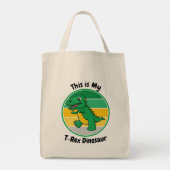 Kinder Halloween Dinosaur Dit is mijn T-Rex Dinosa Tote Bag (Achterkant)