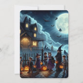 kinder Halloween fancy jurk uitnodiging partij kaa (Voorkant)