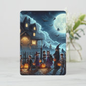 kinder Halloween fancy jurk uitnodiging partij kaa (Staand voorkant)