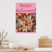 Kinder Halloween-feest Poster (Keuken)