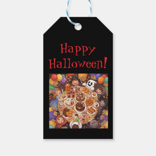 Kinder Halloween-feestje Cadeaulabel (Voorkant)