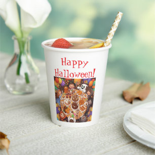 Kinder Halloween-feestje Papieren Bekers