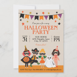  Kinder Halloween Feestuitnodiging Kaart