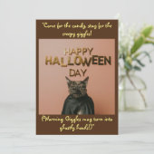 Kinder Halloween-feestuitnodiging Kaart (Staand voorkant)