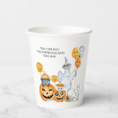 Kinder Halloween Ghost en Jack o Lantaarn Pumpkins Papieren Bekers (Achterkant)