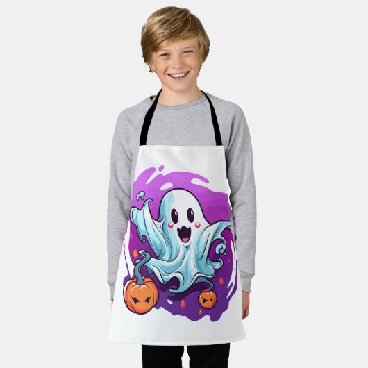 Kinder Halloween Ghost Schort (Gedragen)