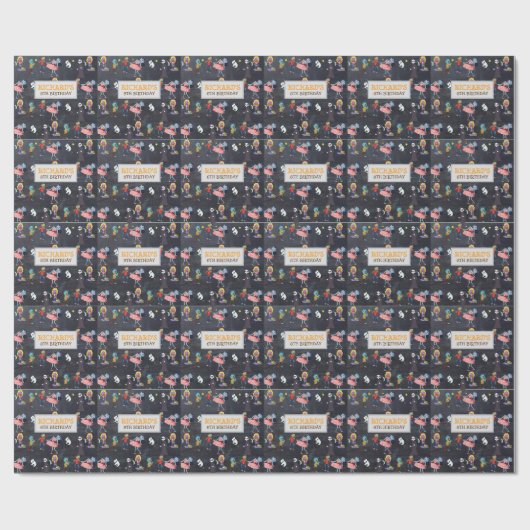 Kinder Halloween Grappig Kostuum Verjaardag Party  Cadeaupapier (Vlak)