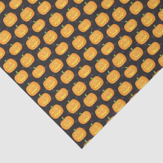 Kinder Halloween Grinning Jack o Lantern Tissuepapier (Detail)