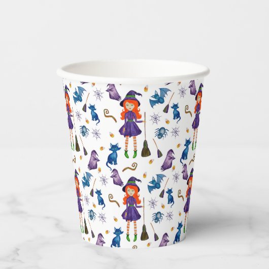 Kinder Halloween Heksen Papieren beker (Voorkant)