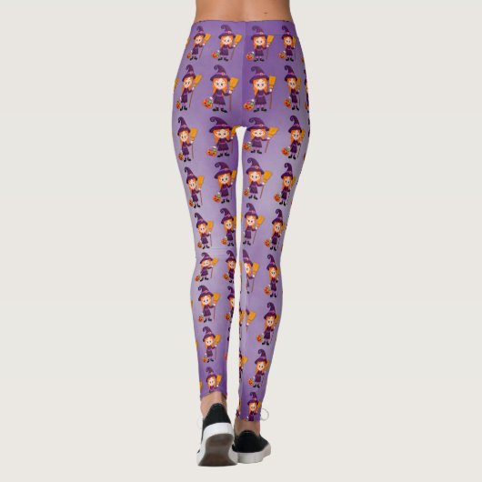 Kinder Halloween heksenkostuum Leggings (Achterkant)