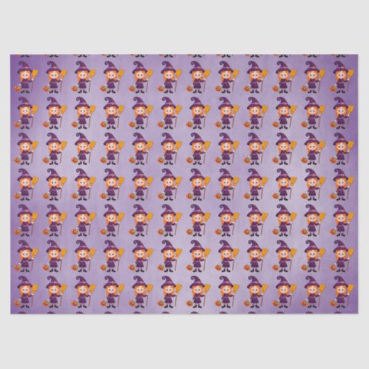 Kinder Halloween heksenkostuum Tissuepapier (Voorkant)