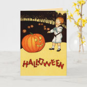  Kinder Halloween Kaart (Gele Bloem)