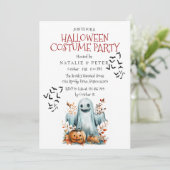 Kinder Halloween Kostuum Feest I Ghost Kaart (Staand voorkant)