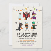 Kinder Halloween Kostuum Feestuitnodiging, Verjaar Kaart (Voorkant)