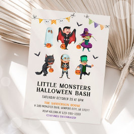 Kinder Halloween Kostuum Feestuitnodiging, Verjaar Kaart